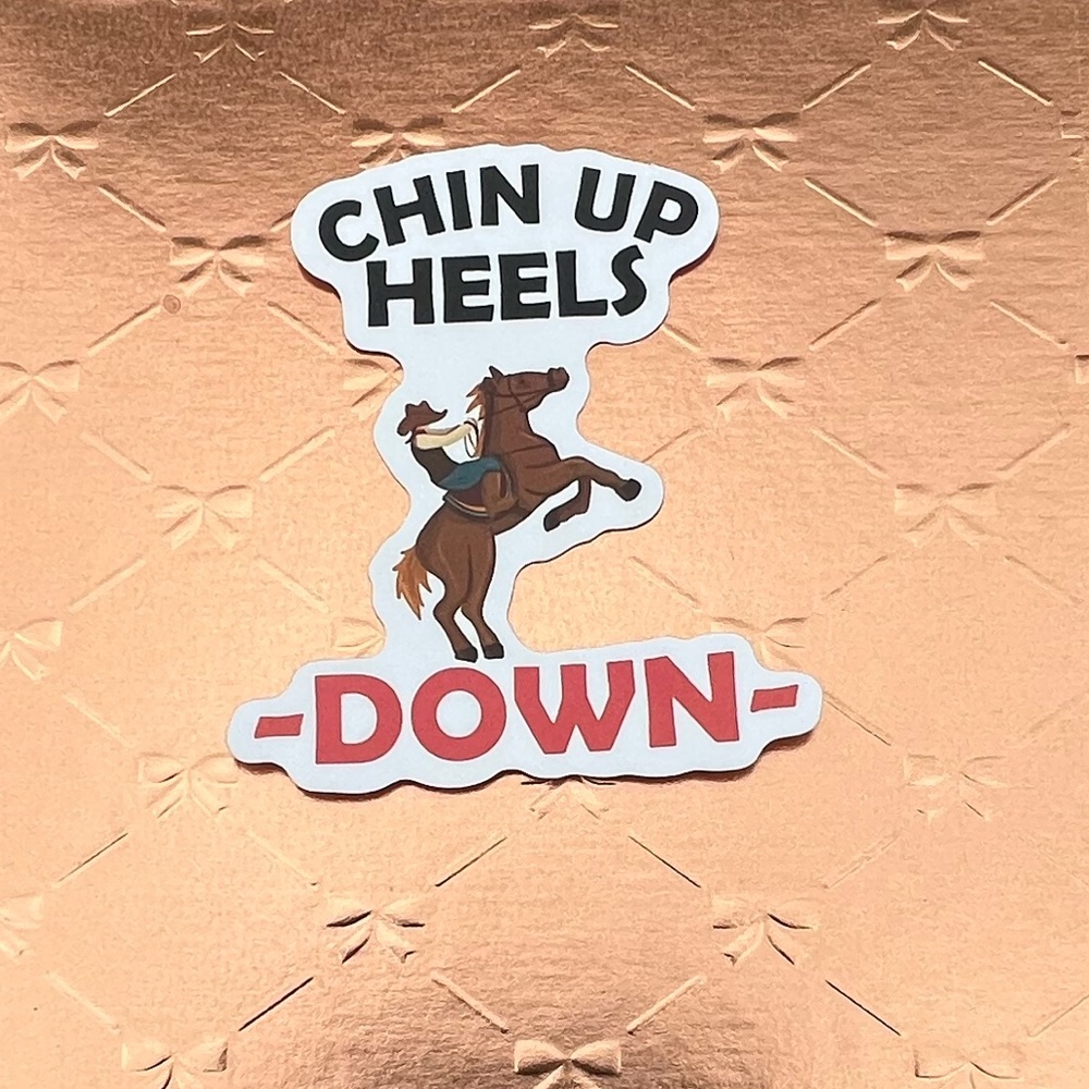 Heels Down Equestrian Horse Girl Horse Boy Cowboy CowGirl Single Decor Wat…